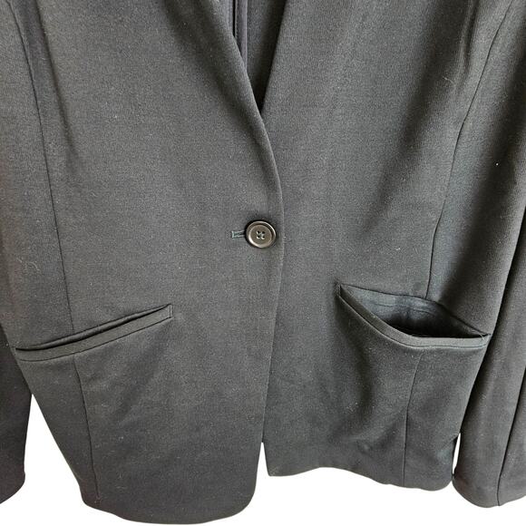 Duluth Trading Blazer 12 Black Blazer Jacket Women One Button Jacket Blazer - Picture 3 of 7